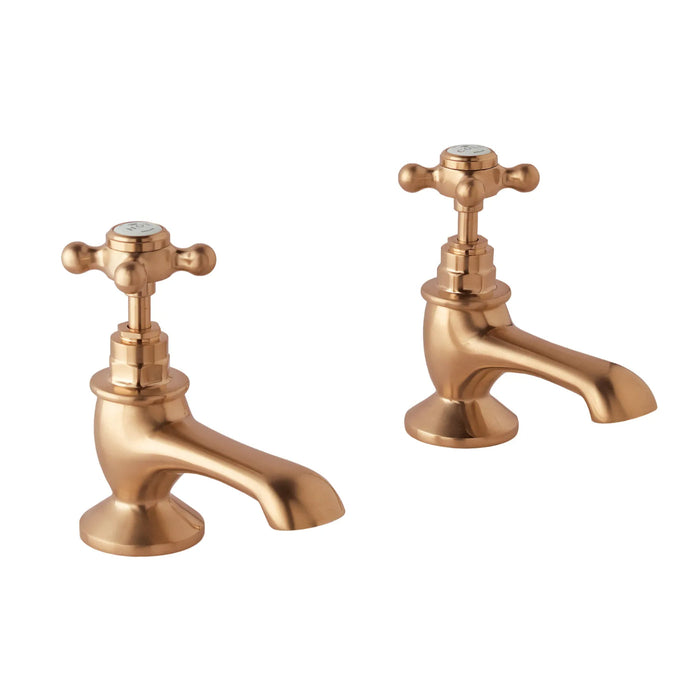 BC Designs Victrion Crosshead Bath Pillar Taps Pair