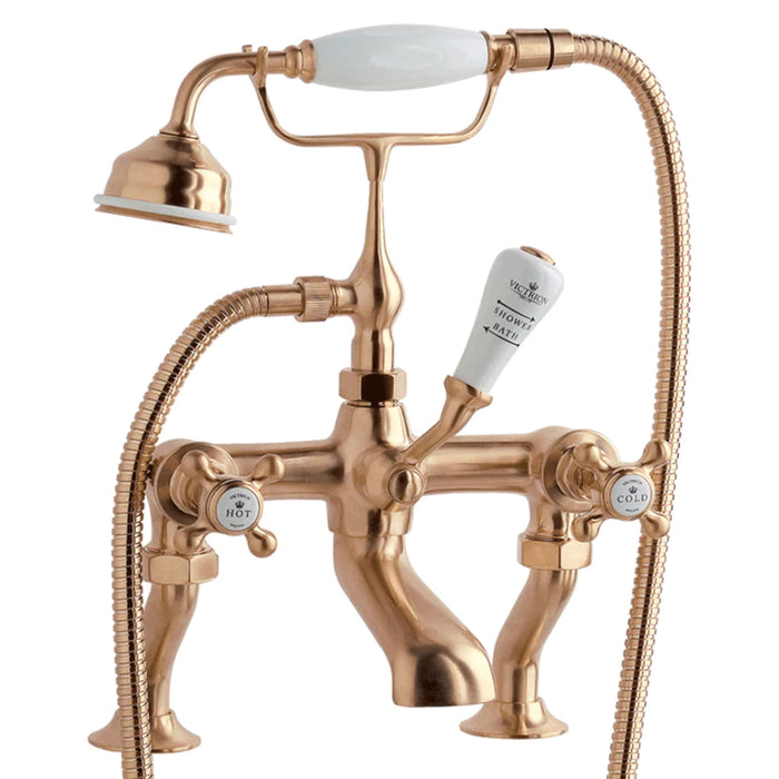 BC Designs Victrion Crosshead Deck Mounted Bath Shower