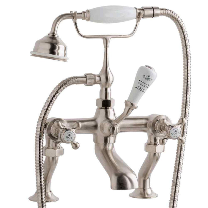 BC Designs Victrion Crosshead Deck Mounted Bath Shower