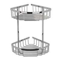 BC Designs Victrion Double Corner Shower Basket - Brushed