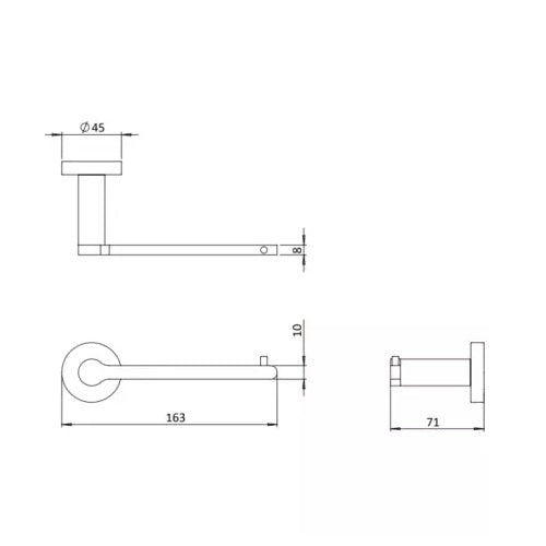 Britton Hoxton 2.0 Single Toilet Roll Holder - Toilet Roll