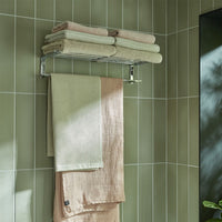 Vado Level Towel Rail With Shelf - 550mm Long - Chrome