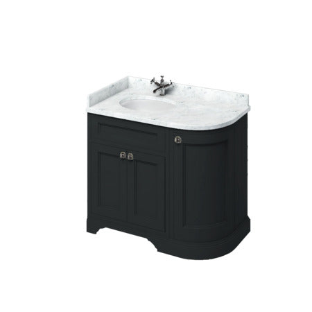 Burlington 980mm 3 Door Vanity Unit with Worktop and Basin
