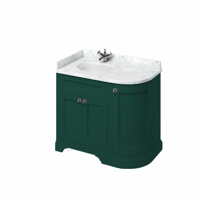 Burlington 980mm 3 Door Vanity Unit with Worktop and Basin