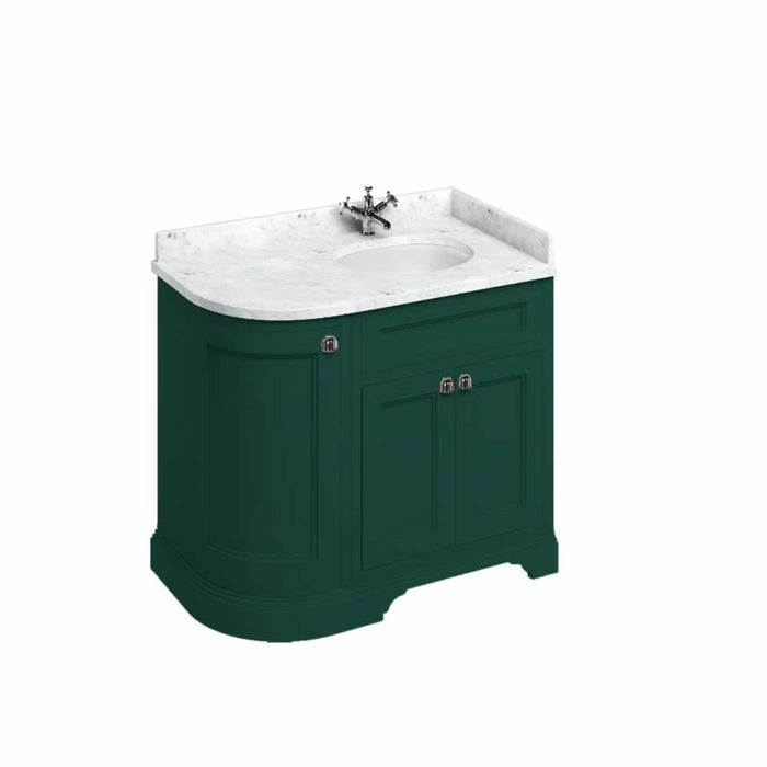Burlington 980mm 3 Door Vanity Unit with Worktop and Basin