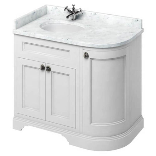 Burlington 980mm 3 Door Vanity Unit with Worktop and Basin