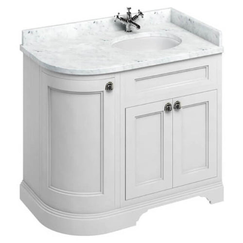 Burlington 980mm 3 Door Vanity Unit with Worktop and Basin