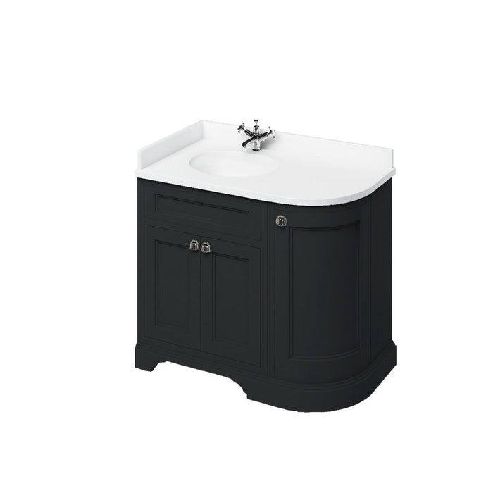 Burlington 980mm 3 Door Vanity Unit with Worktop and Basin