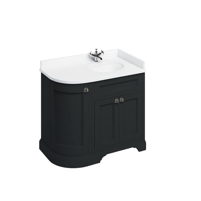 Burlington 980mm 3 Door Vanity Unit with Worktop and Basin