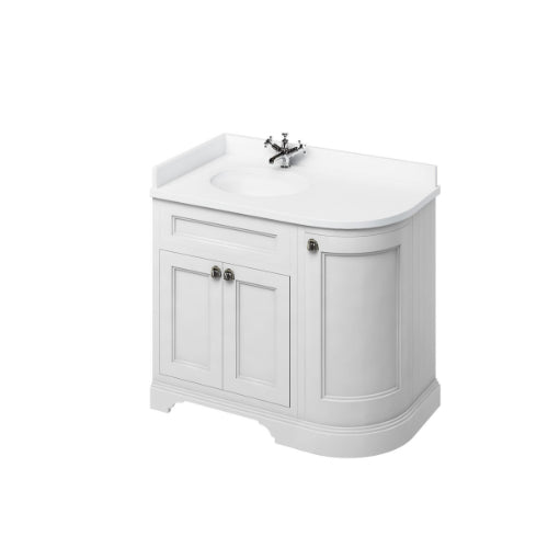 Burlington 980mm 3 Door Vanity Unit with Worktop and Basin