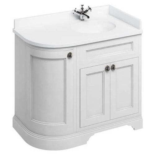 Burlington 980mm 3 Door Vanity Unit with Worktop and Basin