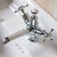 Burlington Claremont Deck Mounted Basin Mixer Tap - Chrome