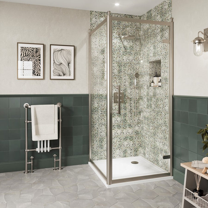 Burlington Classique Hinged Shower Door With Side Panel