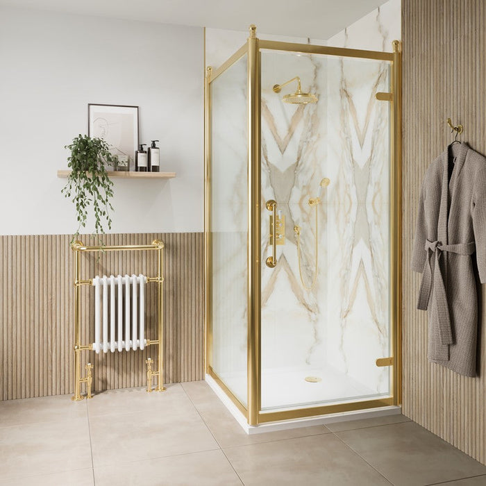 Burlington Classique Hinged Shower Door With Side Panel