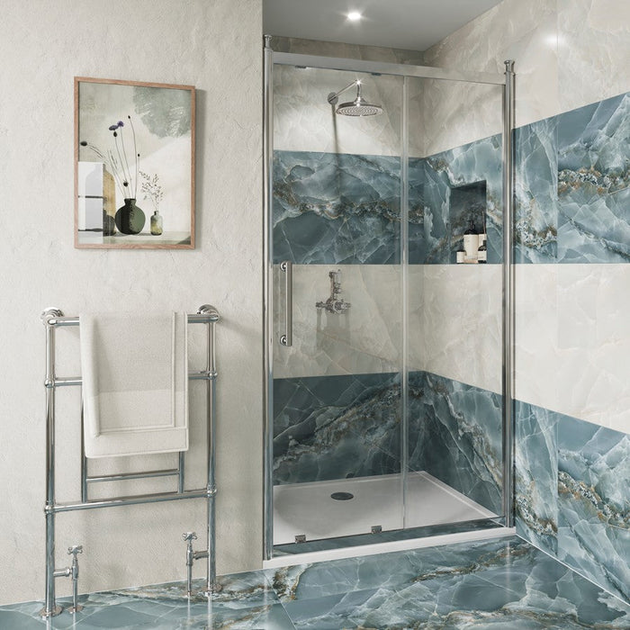 Burlington Classique Recessed Sliding Shower Door - Chrome