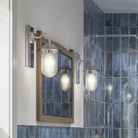 Burlington Guild Frosted Glass Wall Light - Bathroom