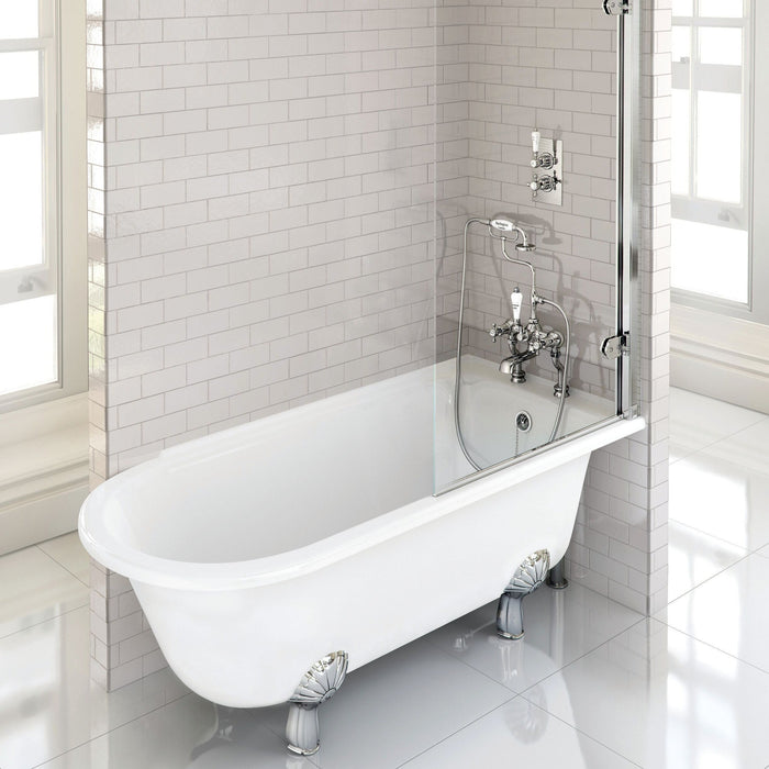 Burlington Hampton Back to Wall Showering Bath with Legs