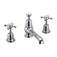 Burlington Quarter Turn 3 Hole Deck Mounted Basin Mixer Tap