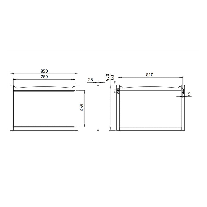 Burlington Rectangular Non Illuminated Mirror