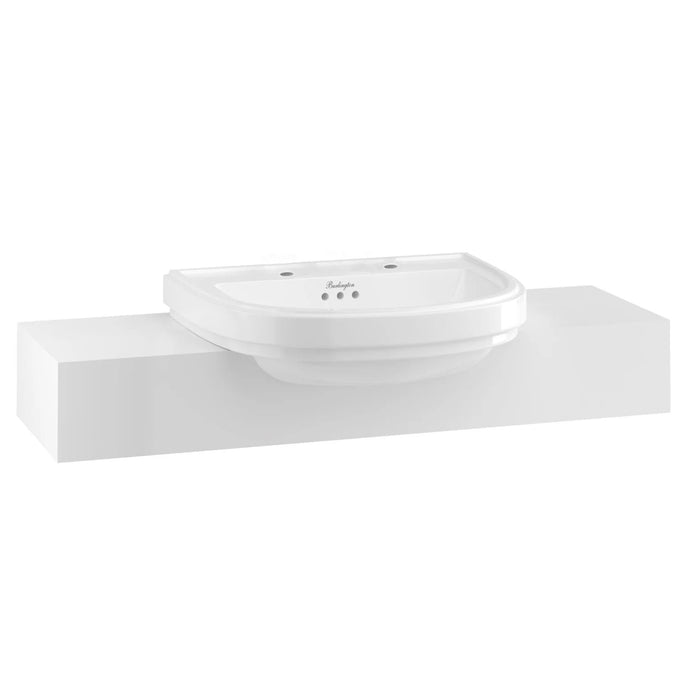 Burlington Riviera 580mm Semi Recessed Basin - 2 - Semi