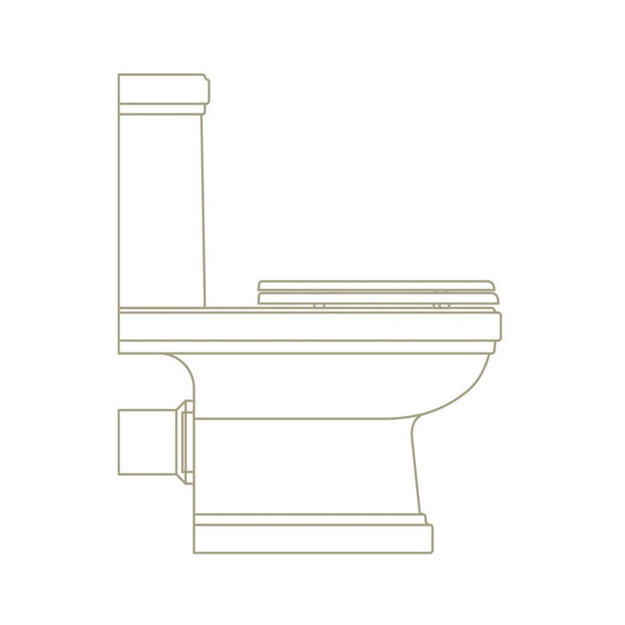 Burlington Riviera Open Back Close Coupled Toilet with Soft