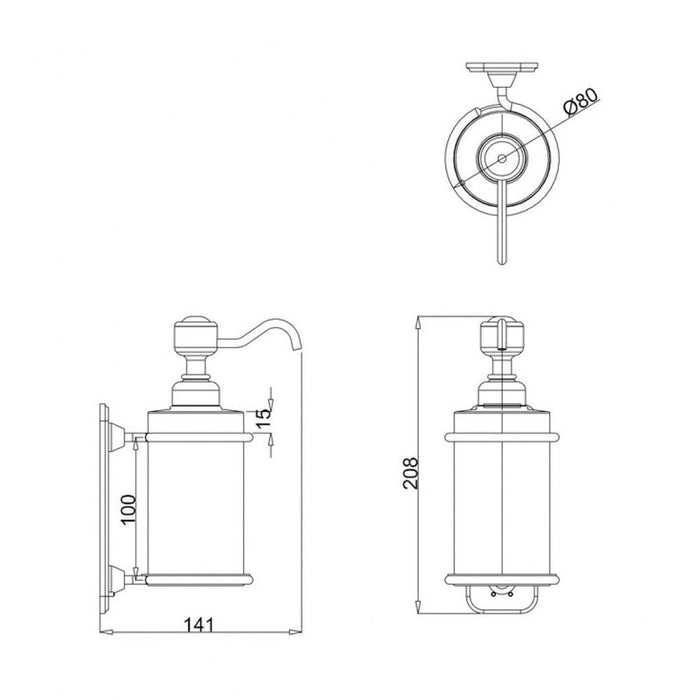 Burlington Traditional Single Soap Dispenser