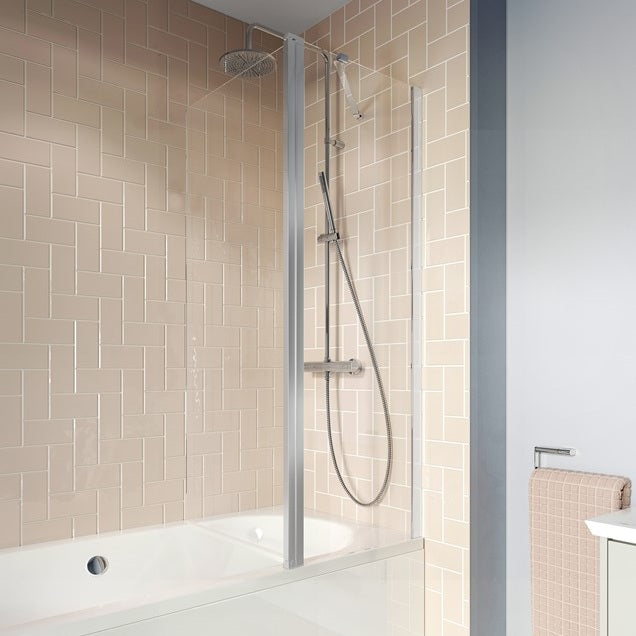 Crosswater Clear 6 Hinged Double Shower Bath Screen - 1150mm Wide