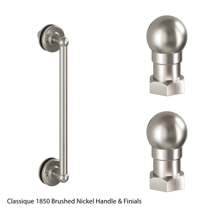 Burlington Classique 1850 Shower Door Handle And Profile Finial Pair