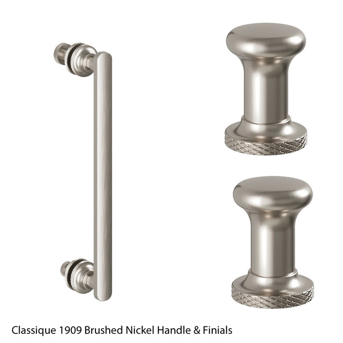 Burlington Classique 1909 Shower Door Handle And Profile Finial Pair