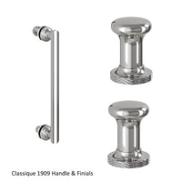 Burlington Classique 1909 Shower Door Handle And Profile Finial Pair