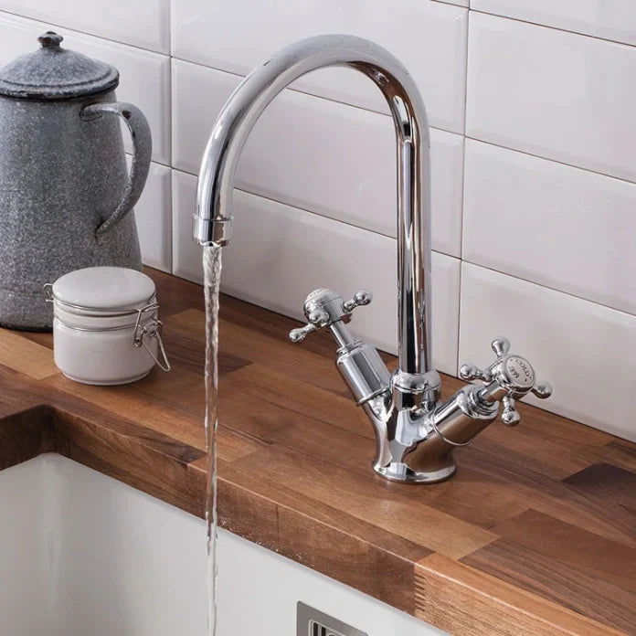 Crosswater Belgravia Cruciform Deck Mounted Kitchen Mixer