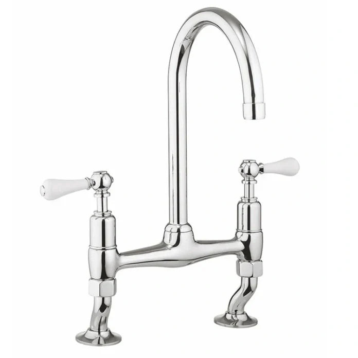 Crosswater Belgravia Dual Lever Deck Mounted Kitchen Mixer
