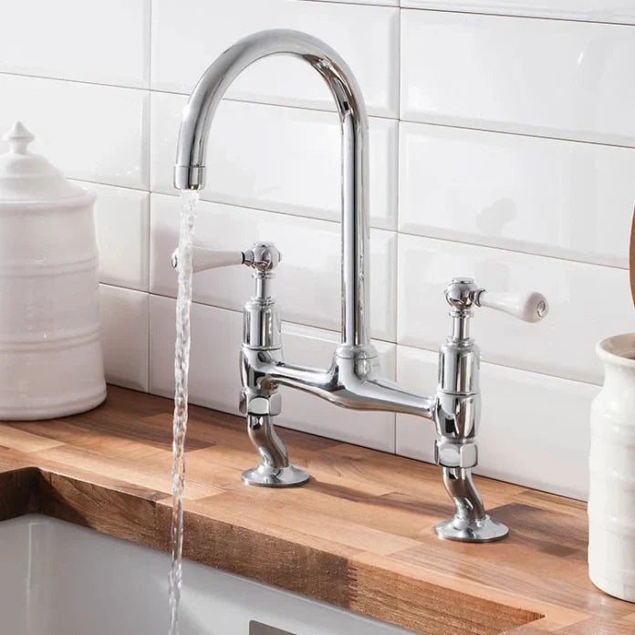 Crosswater Belgravia Dual Lever Deck Mounted Kitchen Mixer