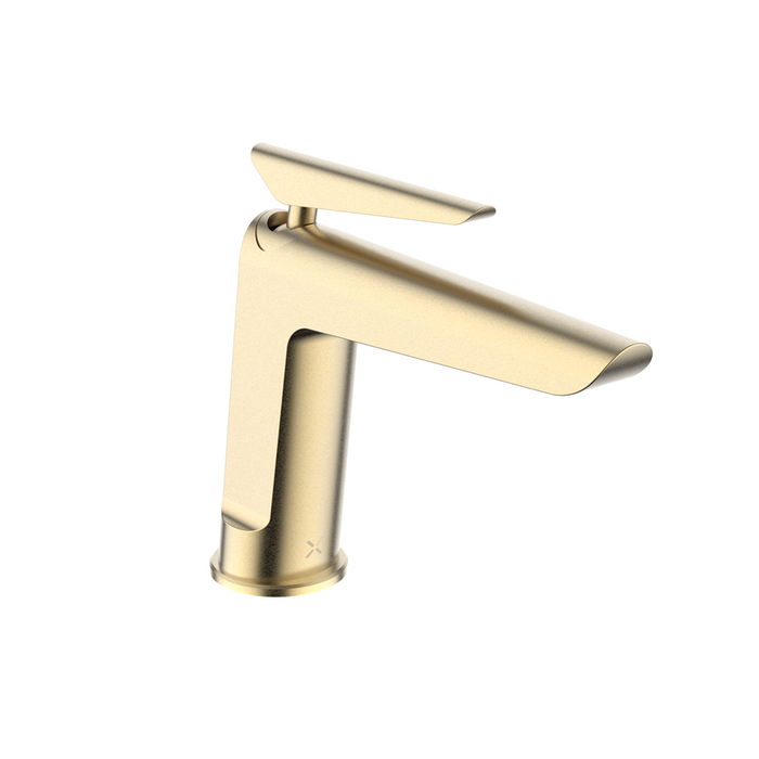 Crosswater Foile Mono Basin Mixer Tap - Brushed Brass