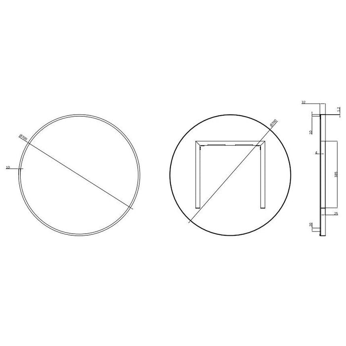 Crosswater Infinity Illuminated Mirror
