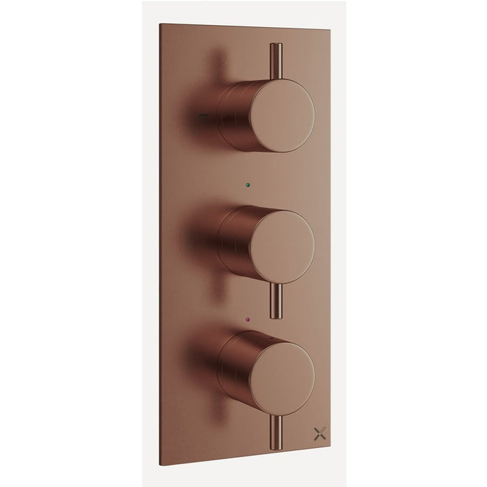 Crosswater MPRO 2 Outlet 3 Handle Portrait Concealed