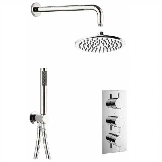 Crosswater MPRO 2 Outlet 3 Handles Thermostatic Shower
