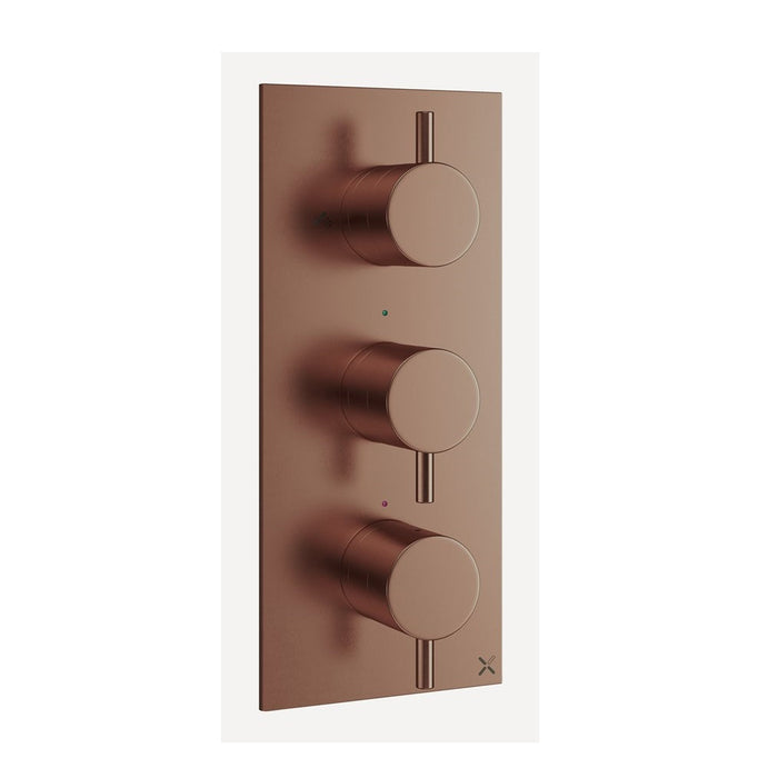 Crosswater MPRO 3 Outlet 3 Handle Portrait Concealed