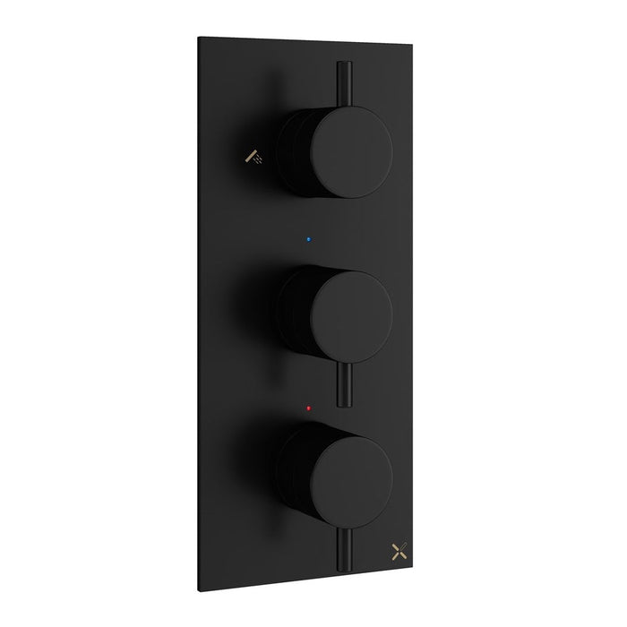 Crosswater MPRO 3 Outlet 3 Handle Portrait Concealed