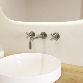 Crosswater MPRO Crosshead 3 Hole Wall Mounted Basin - Mixer