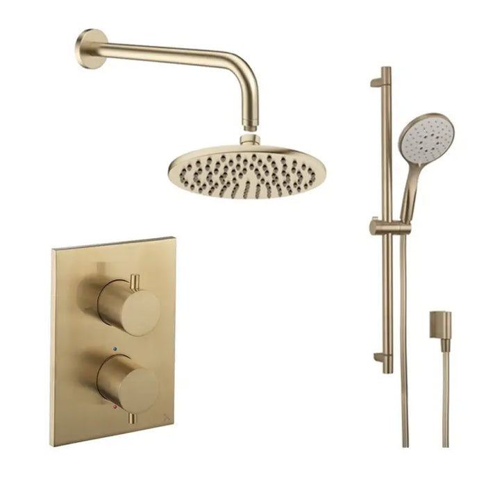 Crosswater MPRO Dual Outlet Shower Set with Rain Head and