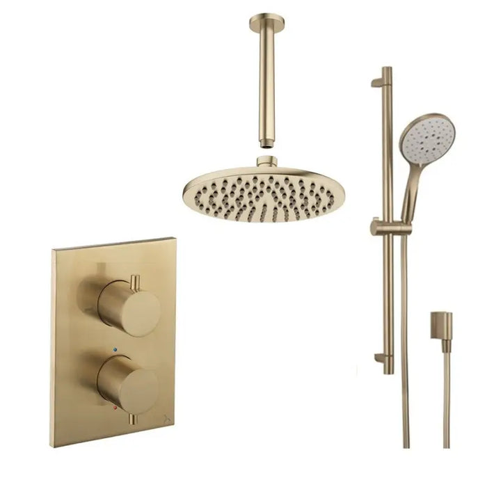 Crosswater MPRO Dual Outlet Shower Set with Rain Head and