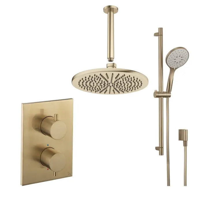Crosswater MPRO Dual Outlet Shower Set with Rain Head and