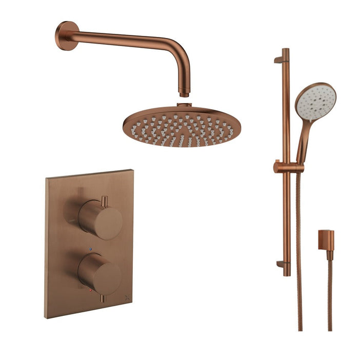 Crosswater MPRO Dual Outlet Shower Set with Rain Head