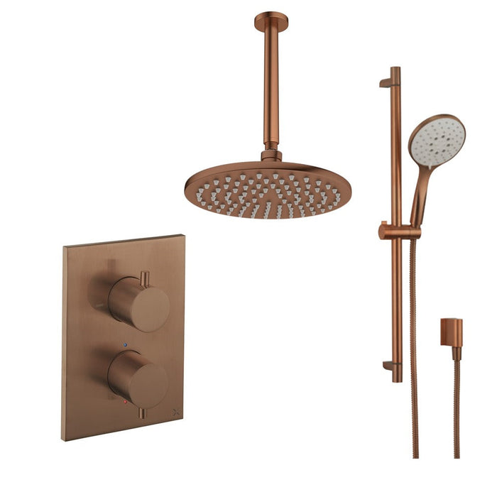 Crosswater MPRO Dual Outlet Shower Set with Rain Head