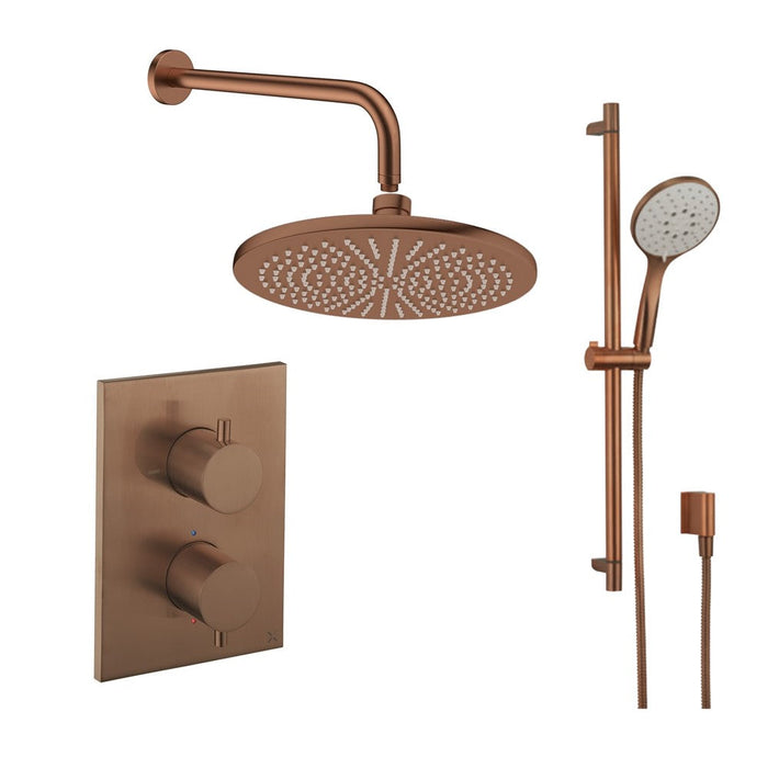 Crosswater MPRO Dual Outlet Shower Set with Rain Head