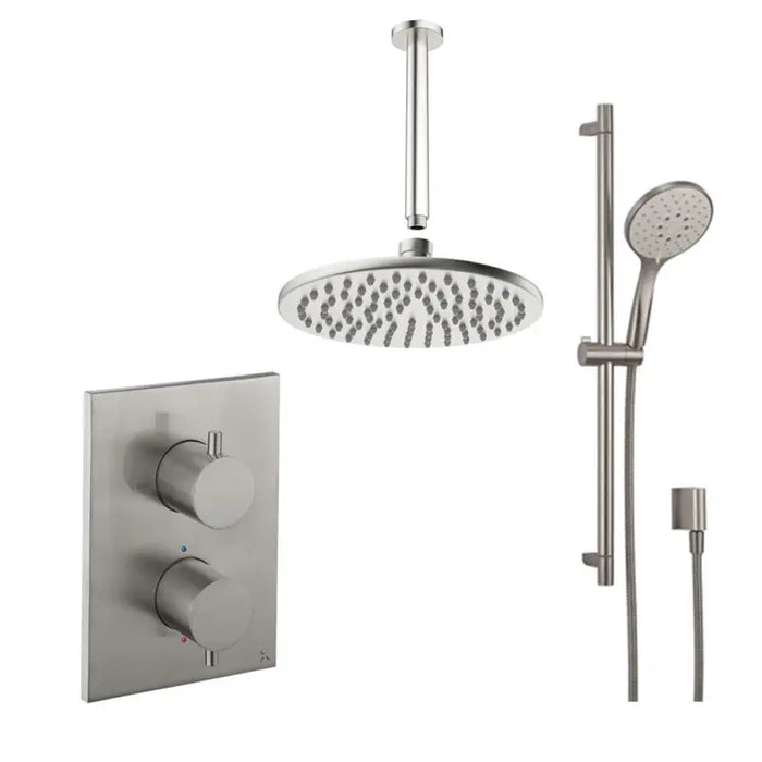 Crosswater MPRO Dual Outlet Shower Set with Rain Head and