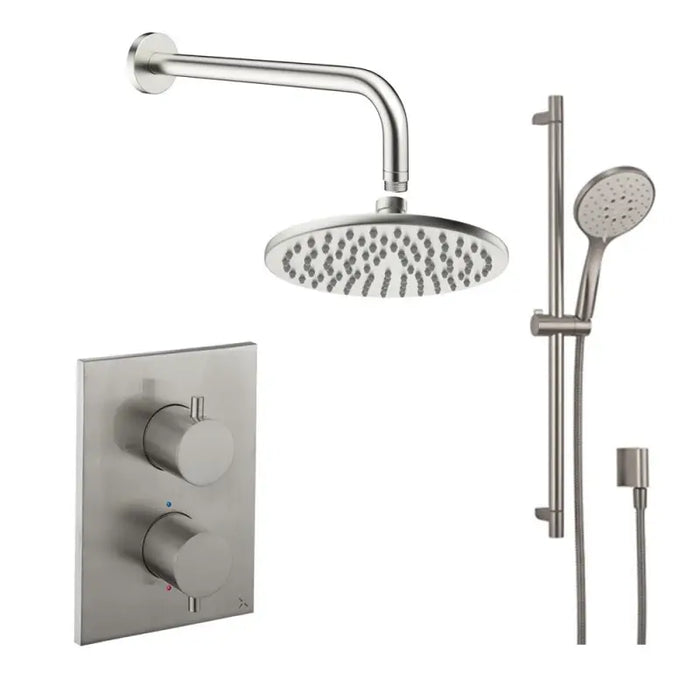 Crosswater MPRO Dual Outlet Shower Set with Rain Head and
