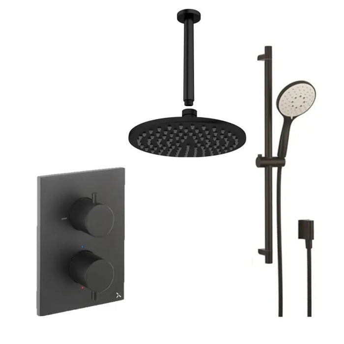 Crosswater MPRO Dual Outlet Shower Set with Rain Head and