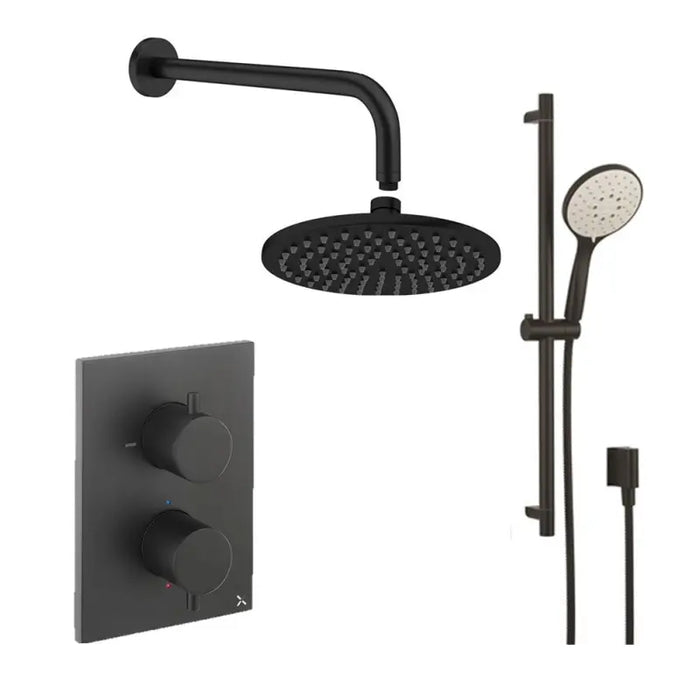 Crosswater MPRO Dual Outlet Shower Set with Rain Head and